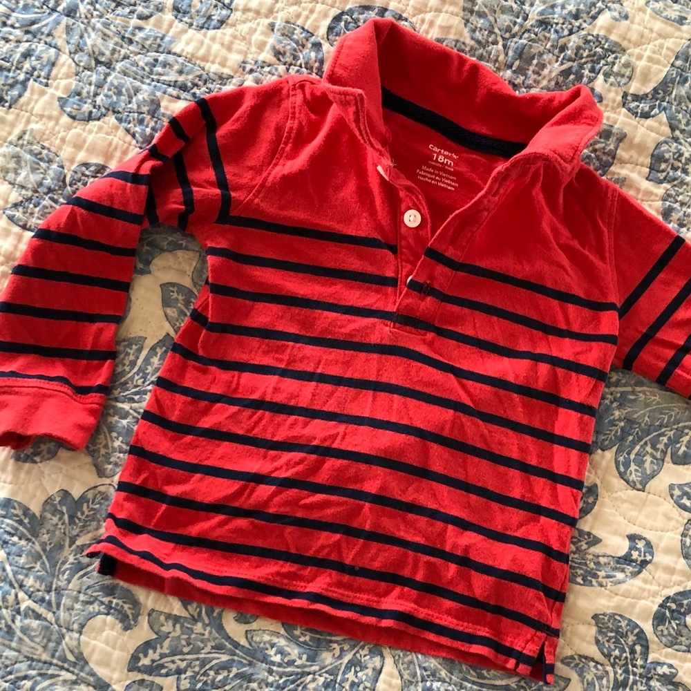 Striped LS Polo
